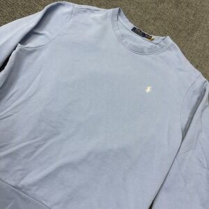 Polo Ralph Lauren Sweatshirt Mens XXL Light Blue Pony Preppy Crewneck Logo